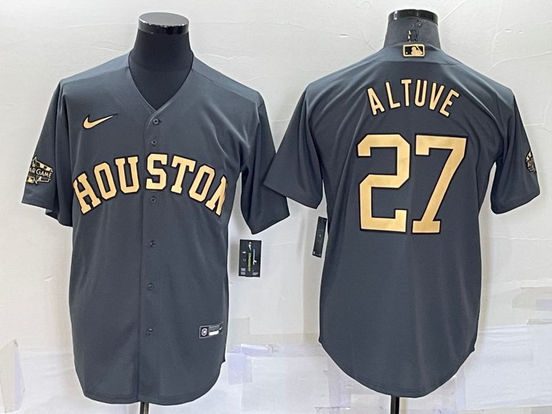 Men Houston Astros #27 Altuve Grey 2022 All Star Nike MLB Jersey->detroit tigers->MLB Jersey